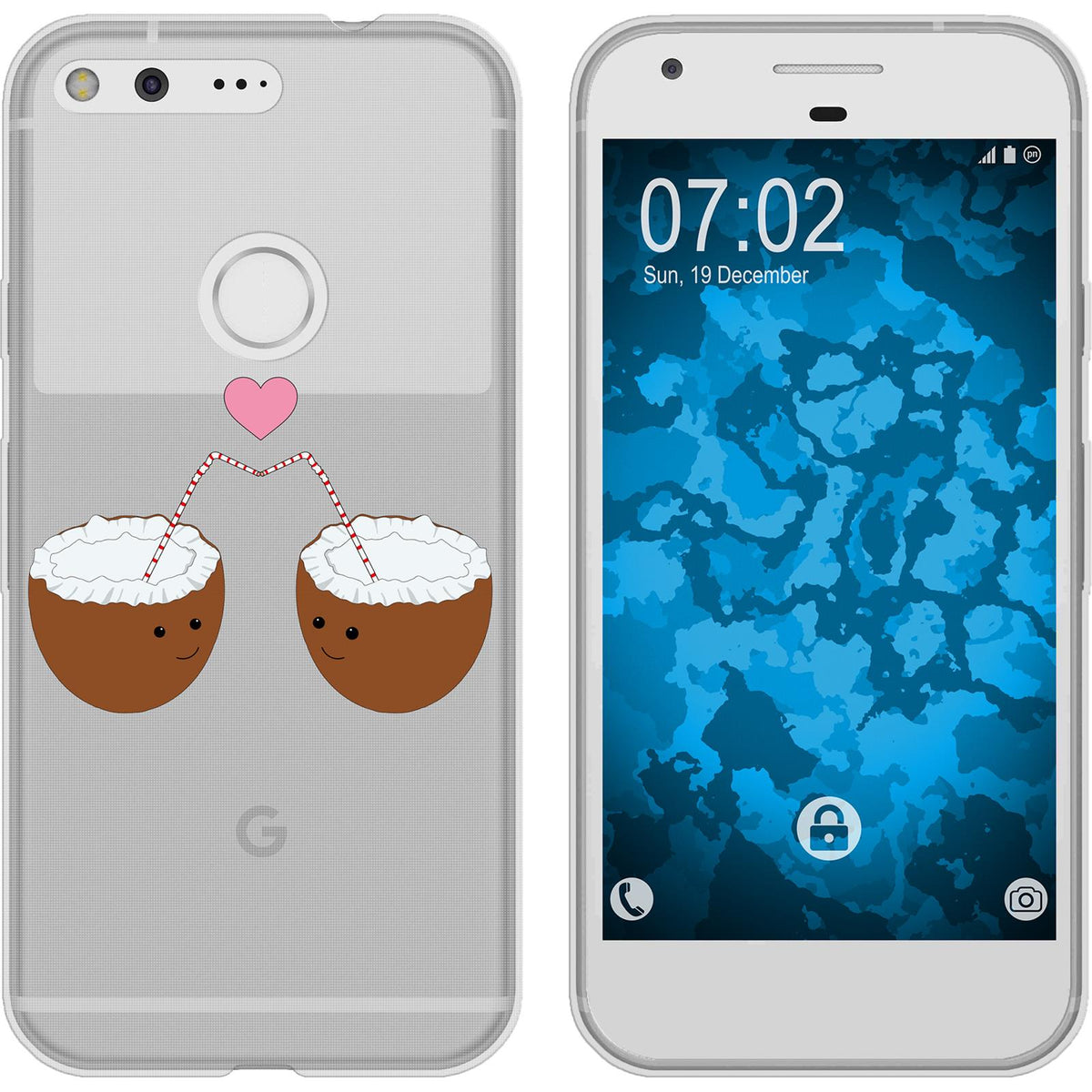 Pixel XL Silikon-Hülle Sommer Coconuts M3 Case