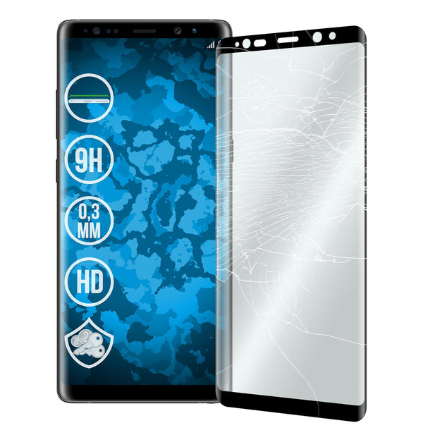 1 x Samsung Galaxy Note 8 Glas-Displayschutzfolie klar full-