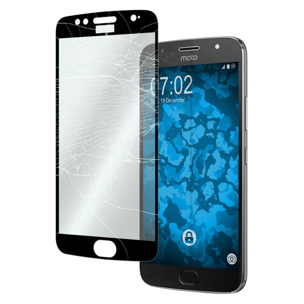 2 x Lenovo Moto G5s Glas-Displayschutzfolie klar full-screen