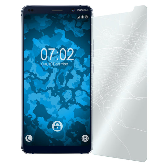 3 x  Nokia 9 PureView Glas-Displayschutzfolie klar
