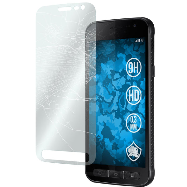 2 x Samsung Galaxy Xcover 4 / 4s Glas-Displayschutzfolie kla