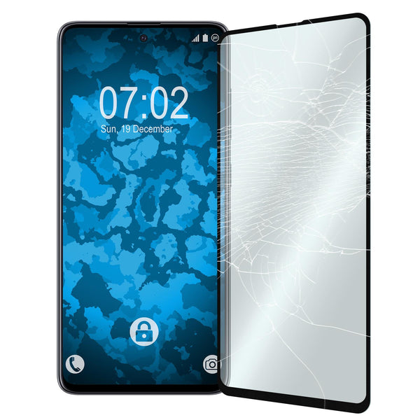 2 x Samsung Galaxy A51 Glas-Displayschutzfolie klar full-scr