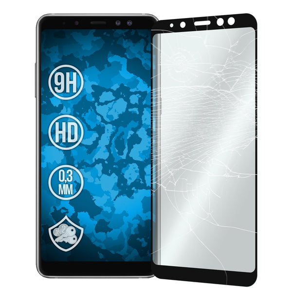 2 x Samsung Galaxy A8 Plus (2018) Glas-Displayschutzfolie kl