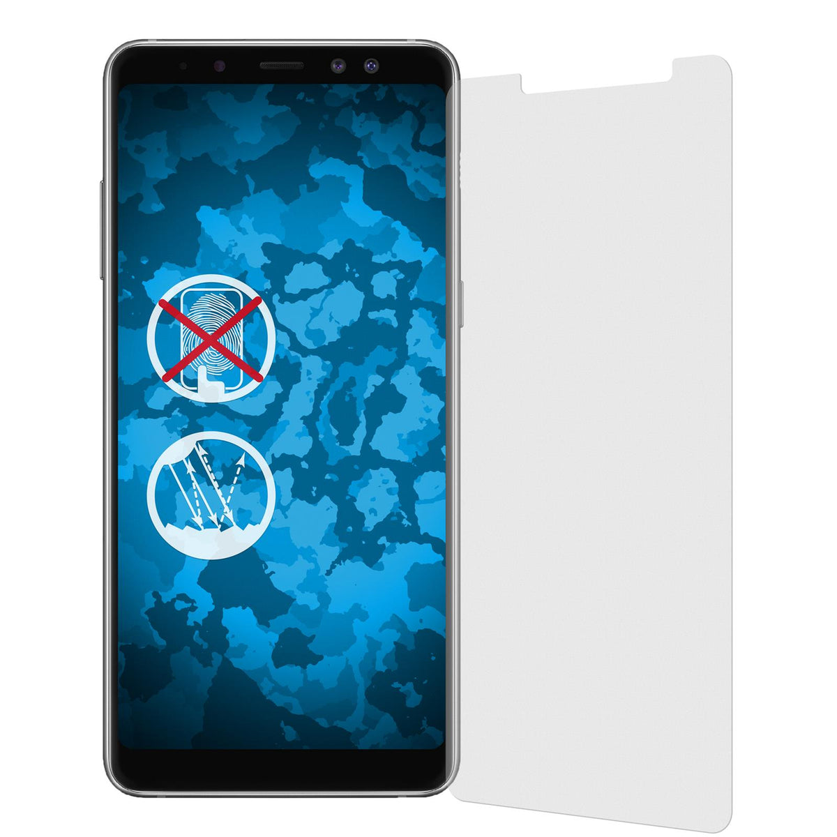 2 x Samsung Galaxy A8 Plus (2018) Displayschutzfolie matt