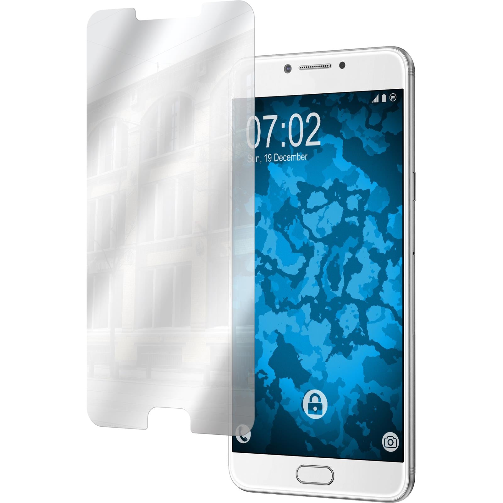 4 x Samsung Galaxy C7 Pro Displayschutzfolie verspiegelt