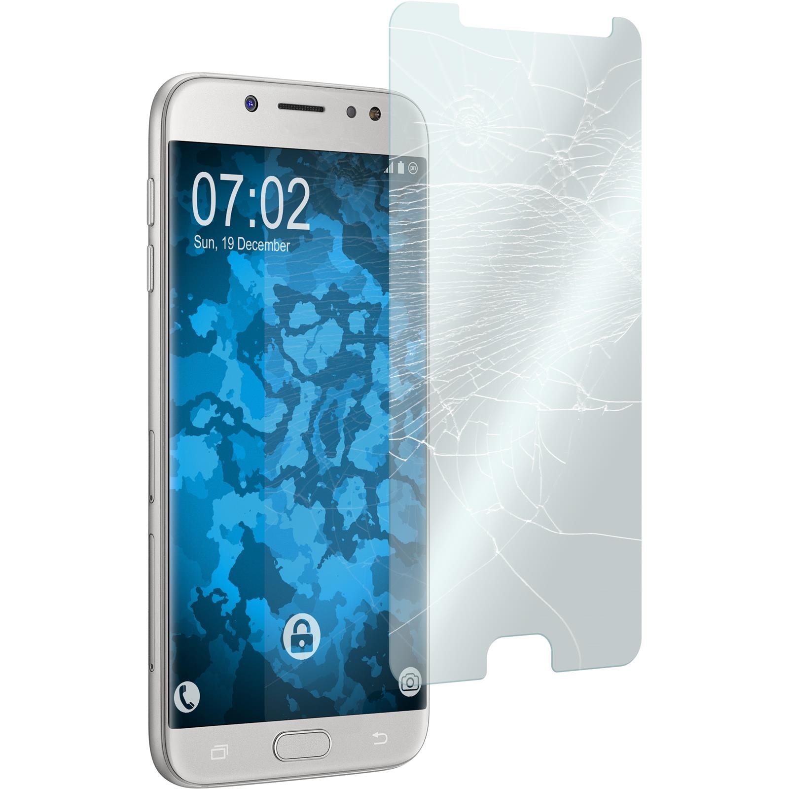 3 x Samsung Galaxy J7 Pro Glas-Displayschutzfolie klar