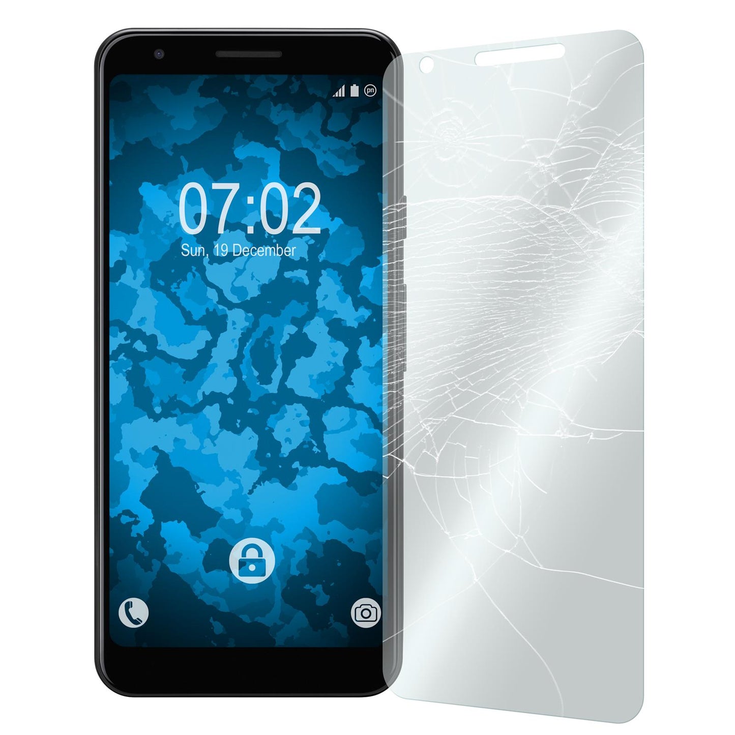 1 x Google Pixel 3a Glas-Displayschutzfolie klar