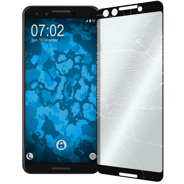 2 x Google Pixel 3 Glas-Displayschutzfolie klar full-screen