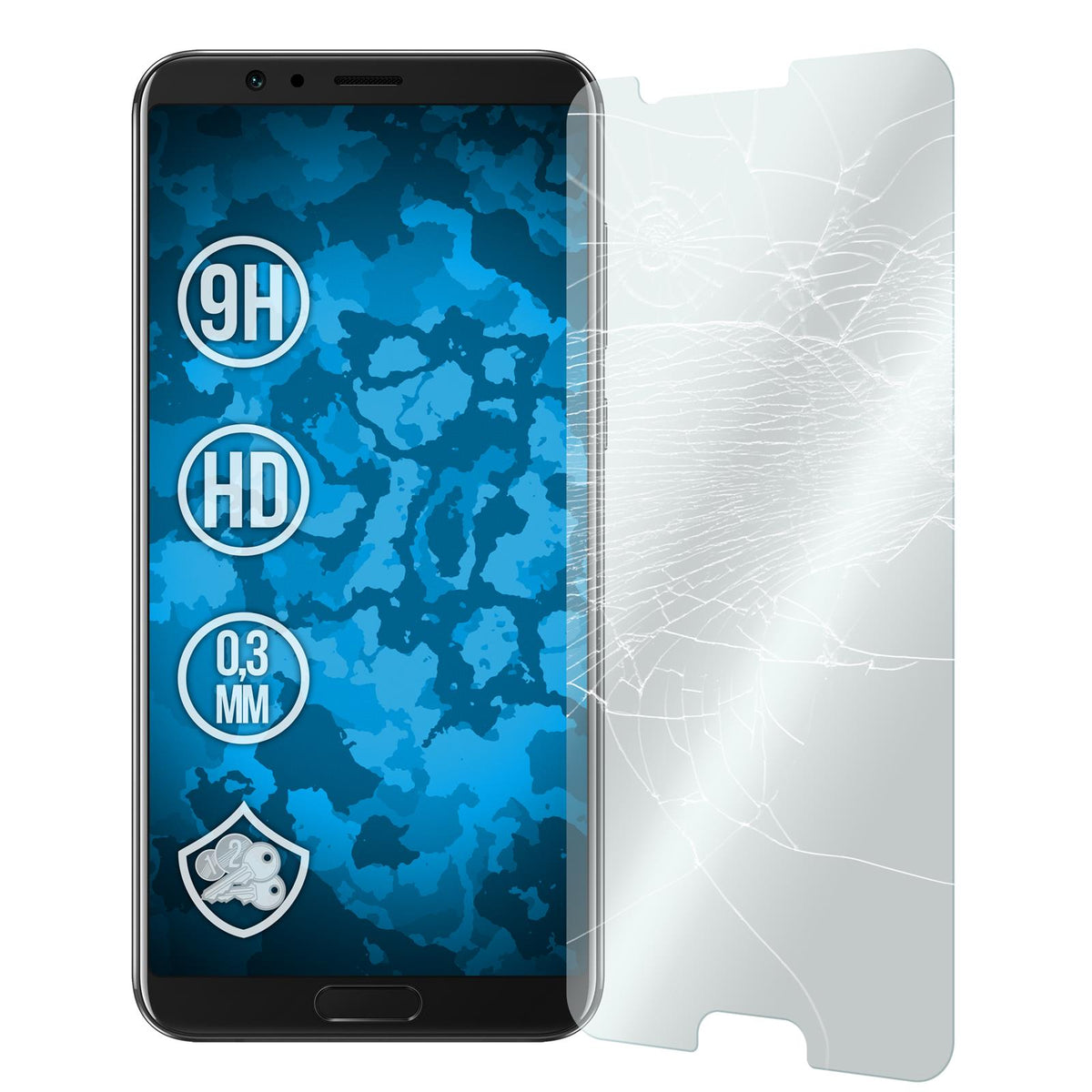 3 x Huawei Honor View 10 Glas-Displayschutzfolie klar