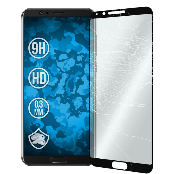 1 x Huawei Honor View 10 Glas-Displayschutzfolie klar full-s