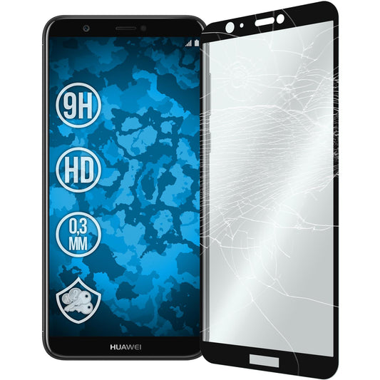 1 x Huawei P Smart Glas-Displayschutzfolie klar full-screen