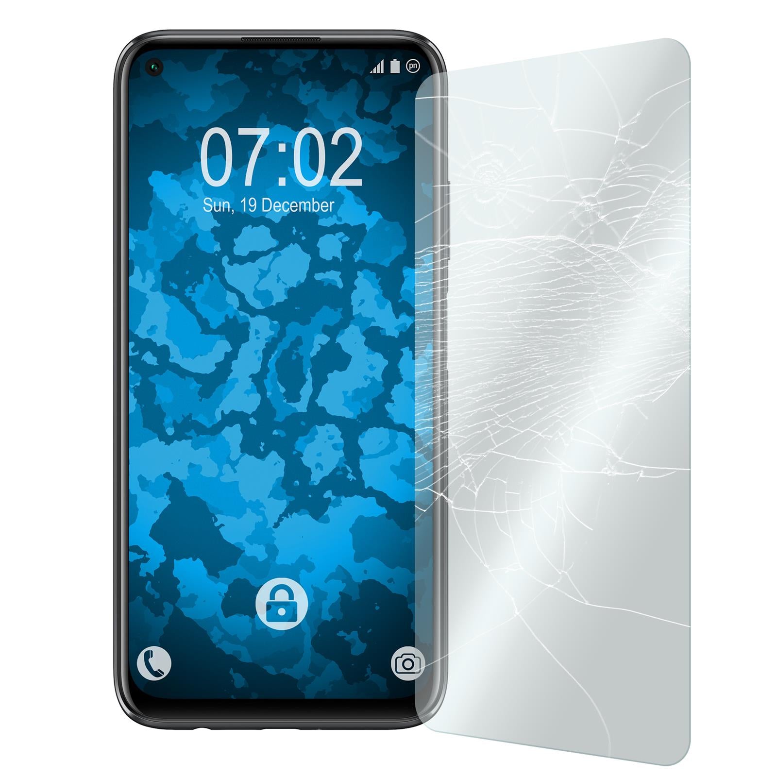 3 x Huawei P40 Lite Glas-Displayschutzfolie klar