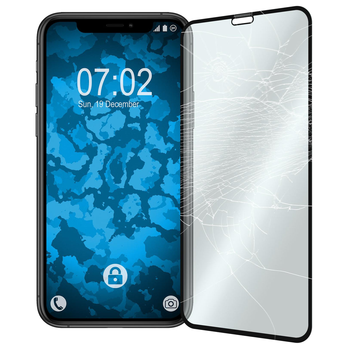1 x Apple iPhone 11 Pro Glas-Displayschutzfolie klar full-sc