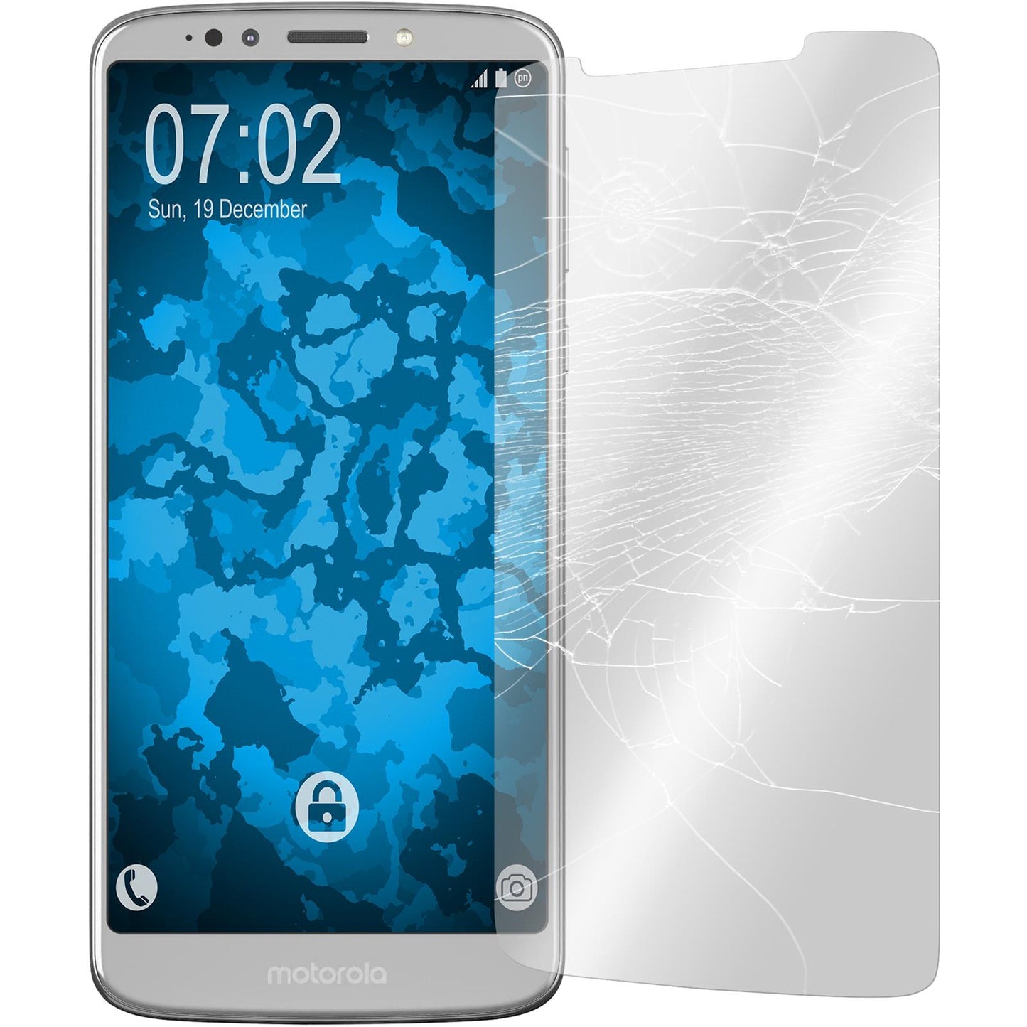 3 x Motorola Moto E5 Plus Glas-Displayschutzfolie klar