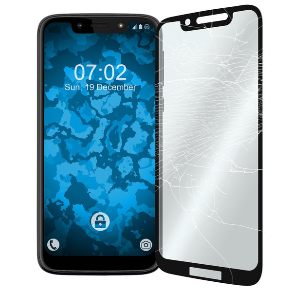 1 x Motorola Moto G7 Play Glas-Displayschutzfolie klar full-