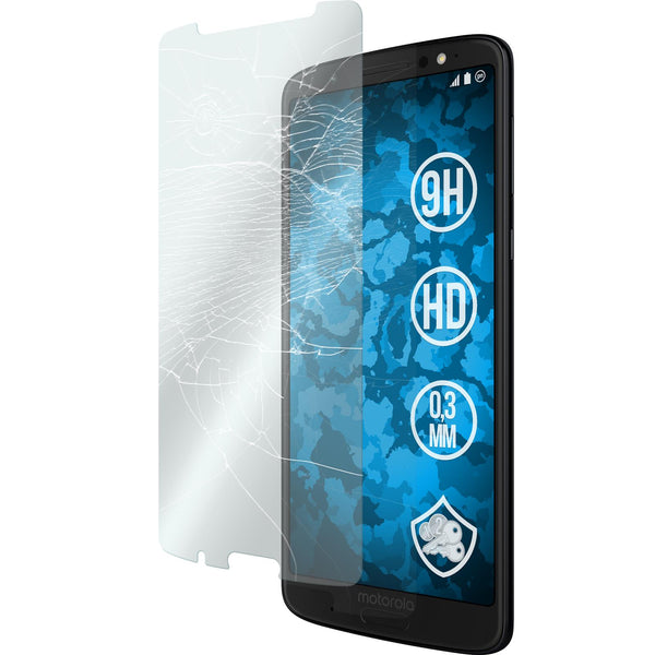 3 x Lenovo Moto G6 Plus Glas-Displayschutzfolie klar