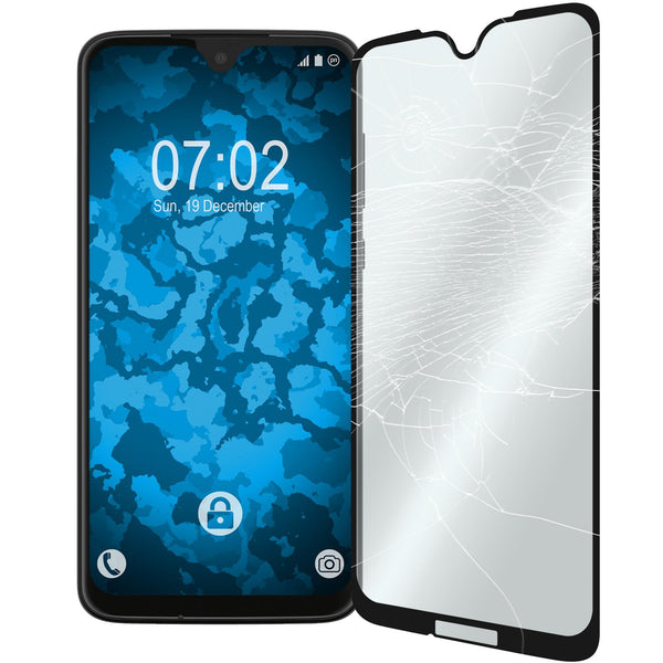 2 x Motorola Moto G7 Plus Glas-Displayschutzfolie klar full-