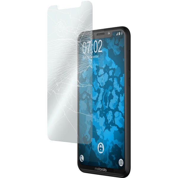 2 x Motorola One (P30 Play) Glas-Displayschutzfolie klar