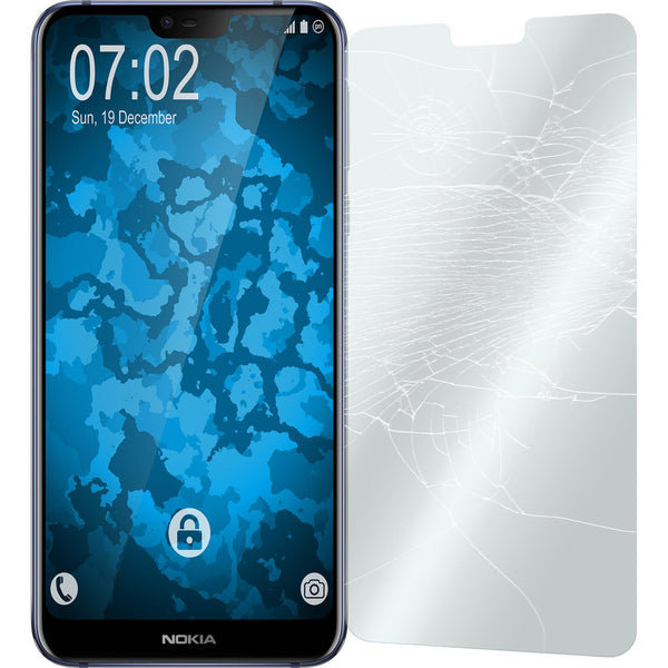 2 x  Nokia 6.1 Plus Glas-Displayschutzfolie klar