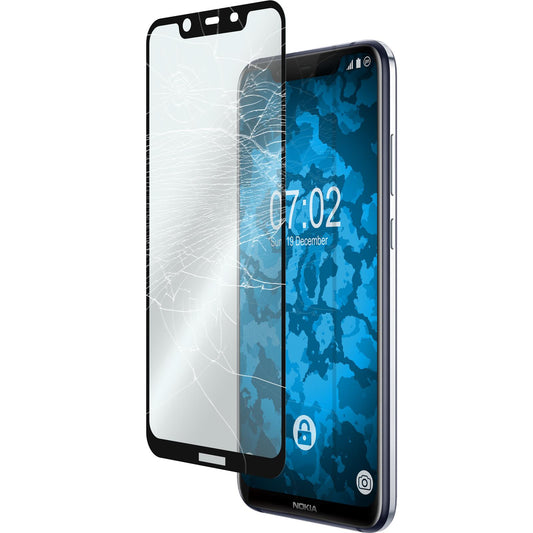 2 x  Nokia 8.1 (X7) Glas-Displayschutzfolie klar full-screen