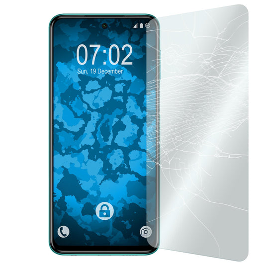 2 x Xiaomi Poco M2 Pro Glas-Displayschutzfolie klar