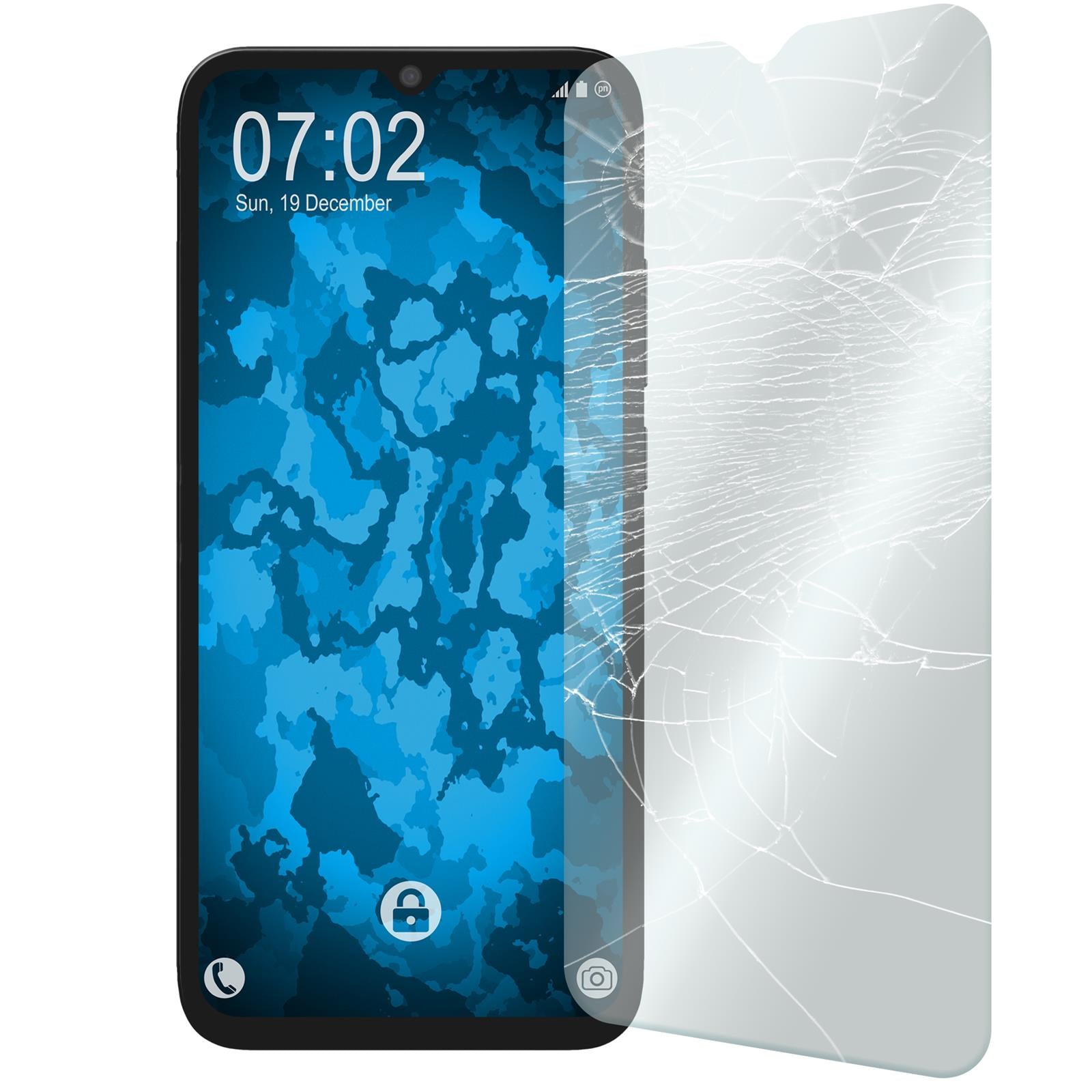 3 x Xiaomi Redmi 9A Glas-Displayschutzfolie klar