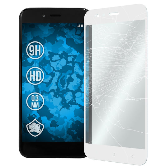 2 x Xiaomi Mi 5x / Mi A1 Glas-Displayschutzfolie klar full-s