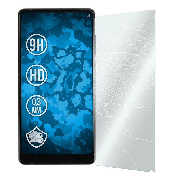 2 x Xiaomi Mi Mix 2 Glas-Displayschutzfolie klar