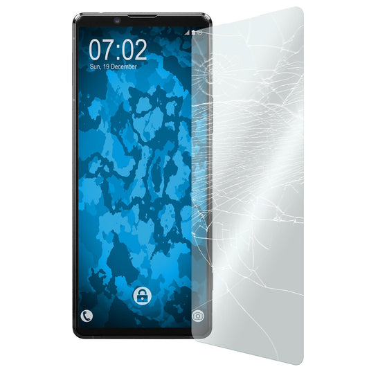 3 x Sony Xperia 1 II Glas-Displayschutzfolie klar