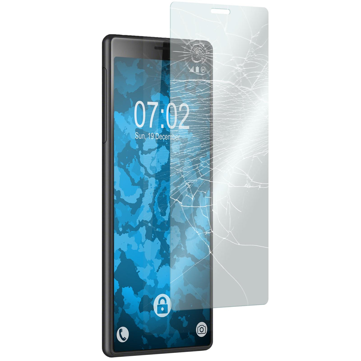 2 x Sony Xperia 10 Glas-Displayschutzfolie klar
