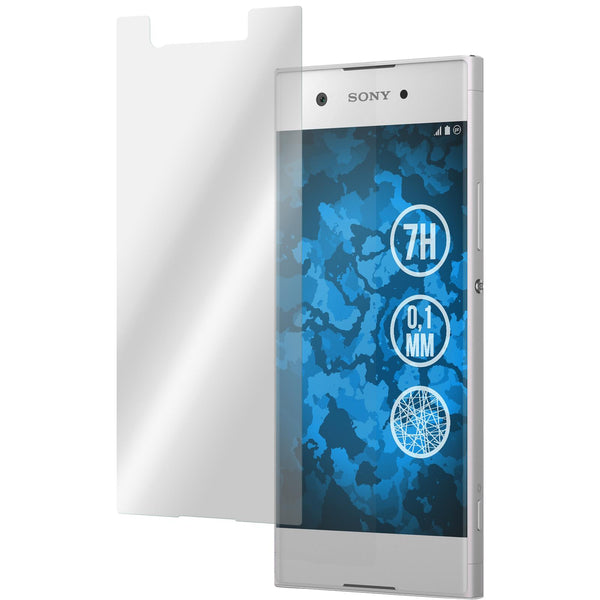 4 x Sony Xperia XA1 Displayschutzfolie Fiber-Glas klar