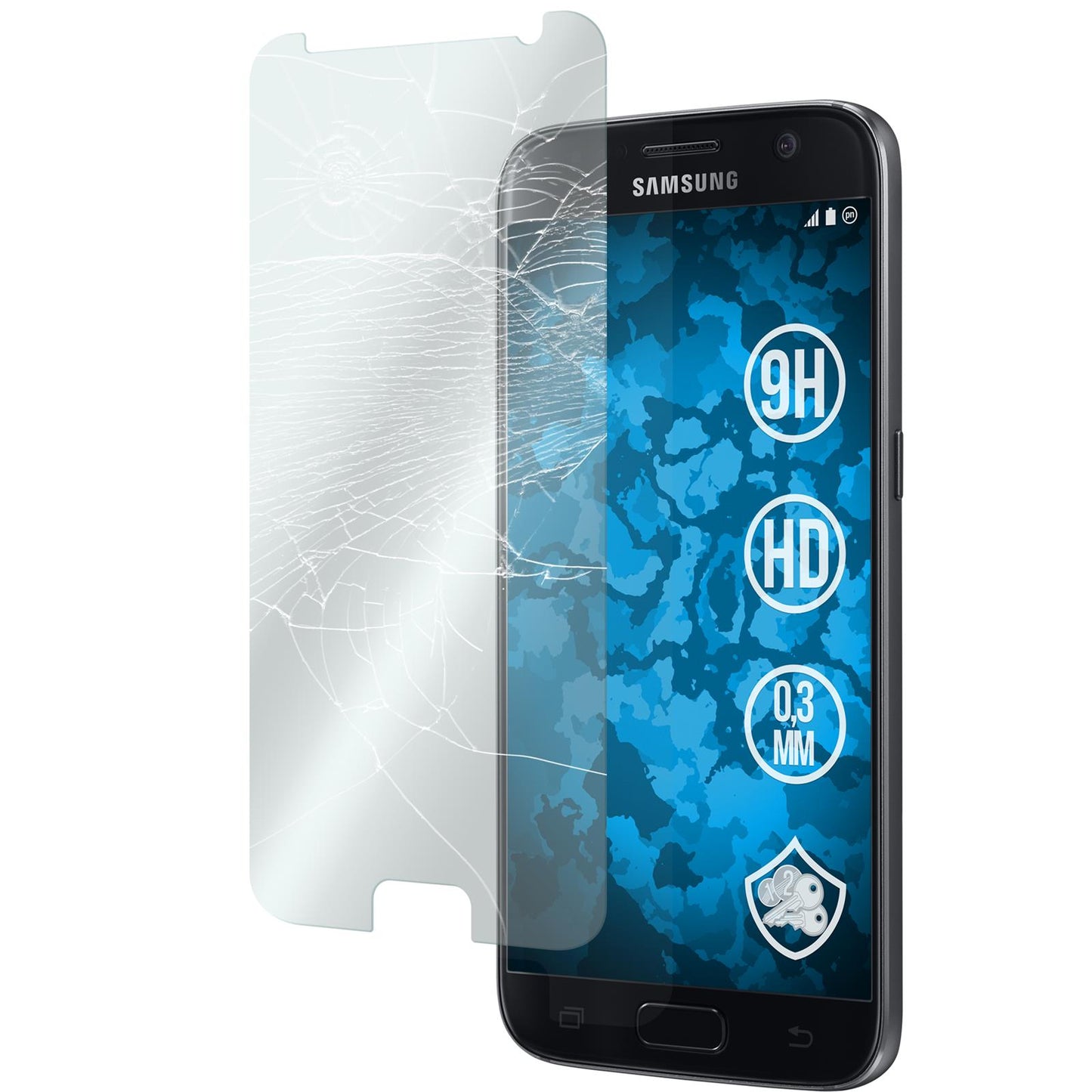 1 x Samsung Galaxy S7 Glas-Displayschutzfolie klar
