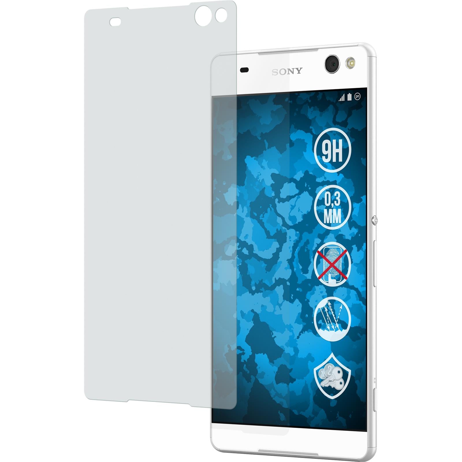 1 x Sony Xperia C5 Ultra Glas-Displayschutzfolie matt