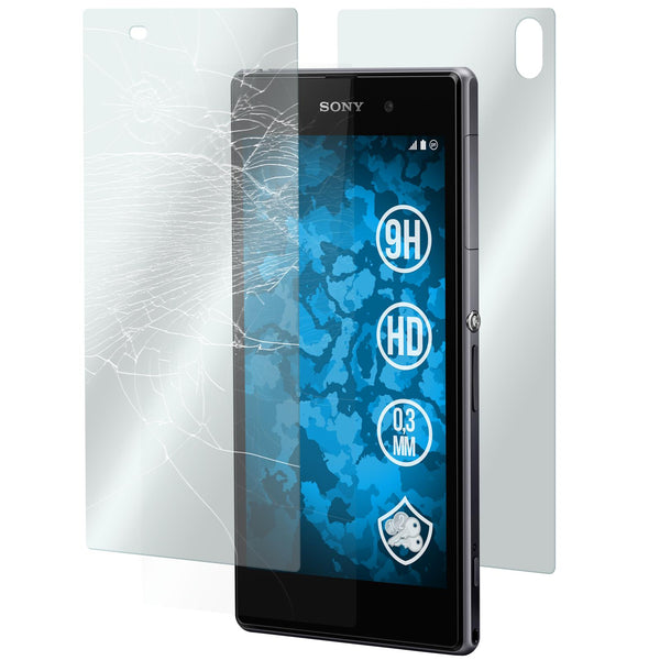 1 x Sony Xperia Z1 Glas-Displayschutzfolie klar Fullbody