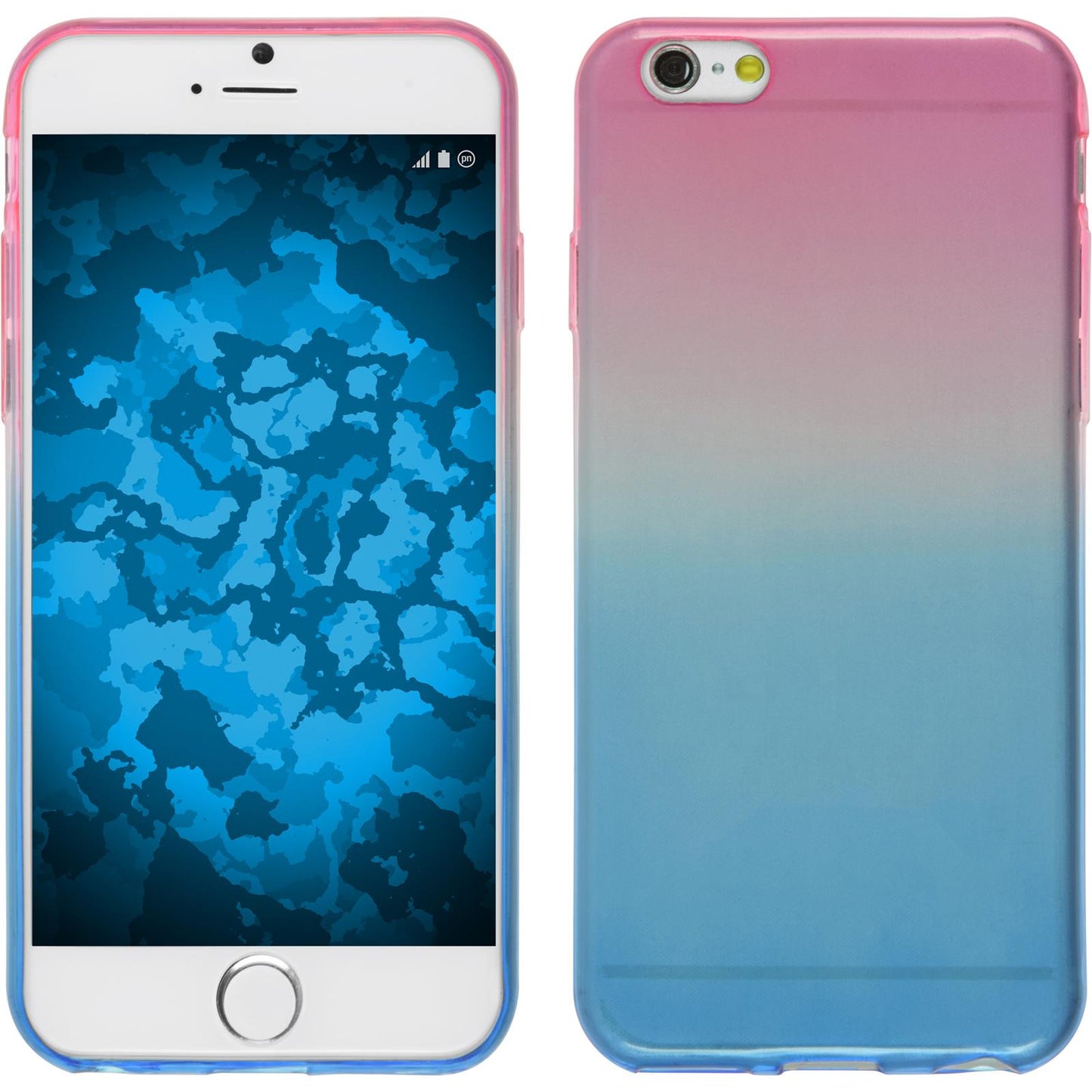 PhoneNatic Case kompatibel mit Apple iPhone 6s / 6 - Design:04 Silikon Hülle OmbrË + 2 Schutzfolien