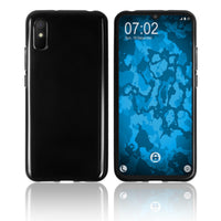 PhoneNatic Case kompatibel mit Xiaomi Redmi 9A - schwarz Silikon Hülle crystal-case Cover