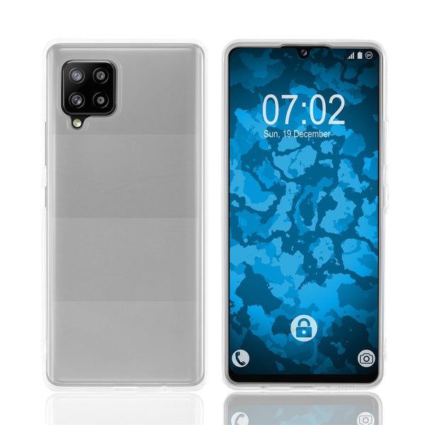 PhoneNatic Case kompatibel mit Samsung Galaxy A42 - Crystal Clear Silikon Hülle crystal-case Cover