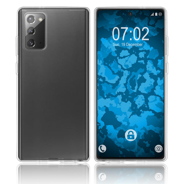 PhoneNatic Case kompatibel mit Samsung Galaxy Note 20 - Crystal Clear Silikon Hülle crystal-case Cover