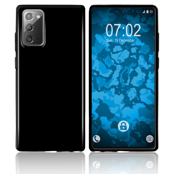 PhoneNatic Case kompatibel mit Samsung Galaxy Note 20 - schwarz Silikon Hülle crystal-case Cover