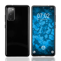 PhoneNatic Case kompatibel mit Samsung Galaxy S20 FE - schwarz Silikon Hülle crystal-case Cover