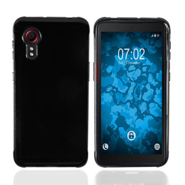 PhoneNatic Case kompatibel mit Samsung Galaxy Xcover 5 - schwarz Silikon Hülle crystal-case Cover