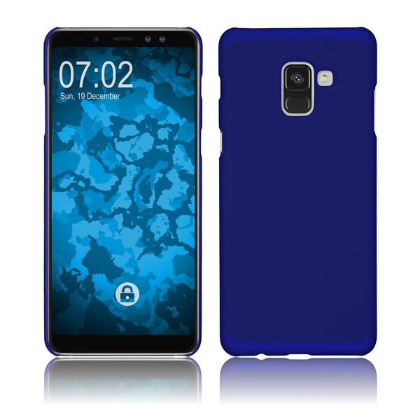 Hardcase für Samsung Galaxy A8 Plus (2018) gummiert blau