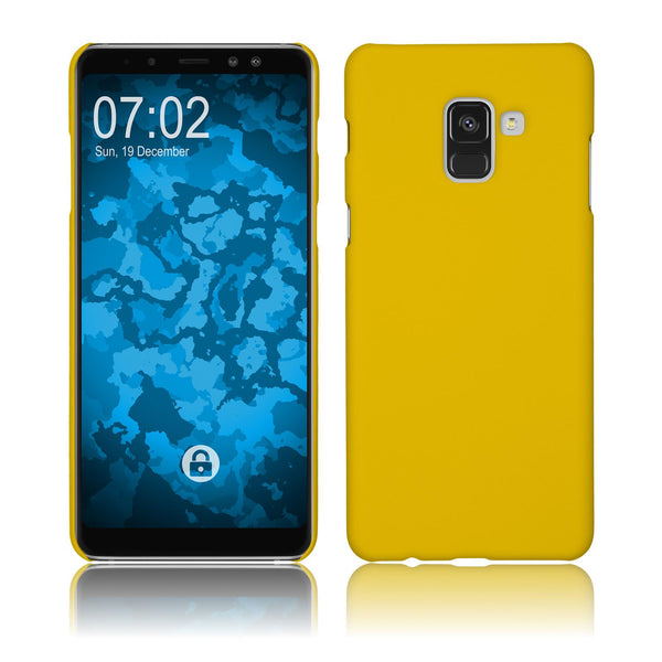 Hardcase für Samsung Galaxy A8 Plus (2018) gummiert gelb