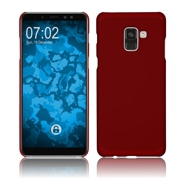 Hardcase für Samsung Galaxy A8 Plus (2018) gummiert rot