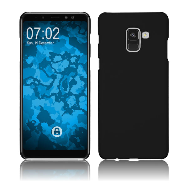 Hardcase für Samsung Galaxy A8 Plus (2018) gummiert schwarz