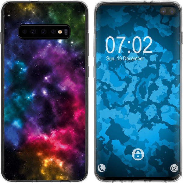 Galaxy S10 Plus Silikon-Hülle Space Nebula M8 Case