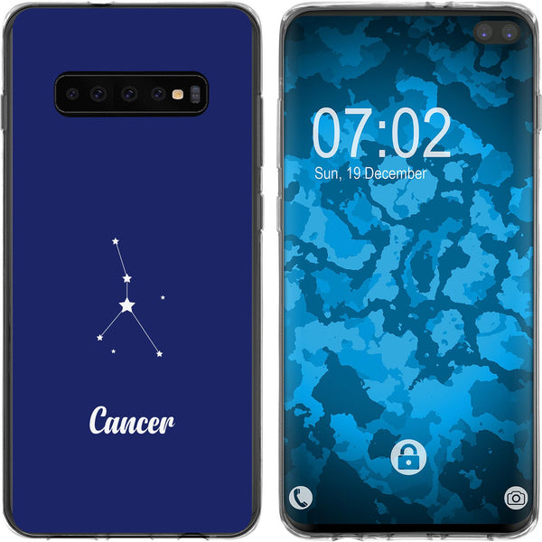 Galaxy S10 Plus Silikon-Hülle SternzeichenCancer M3 Case
