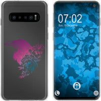 Galaxy S10 Silikon-Hülle Floral Rabe M4-6 Case