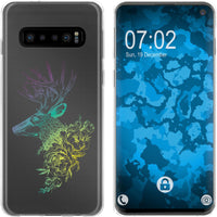 Galaxy S10 Silikon-Hülle Floral Hirsch M7-4 Case