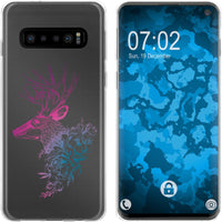 Galaxy S10 Silikon-Hülle Floral Hirsch M7-6 Case